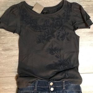 NWT Deletta Top w/floral Patchwork *see descript*